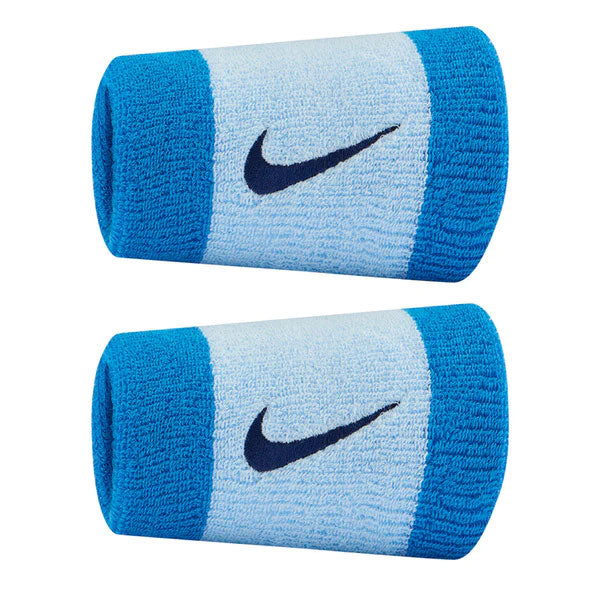 Nike Swoosh Wristbands Pack (Photo blue/Celestine blue) | RacquetGuys.ca