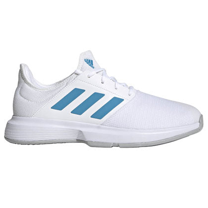 adidas GameCourt Men's Tennis Shoes (White/Hazy Blue) | RacquetGuys.ca