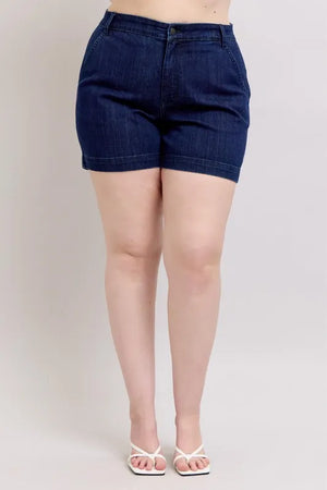 Judy Blue Plus Size High Waist Denim Shorts - Curvy Girl Boutique