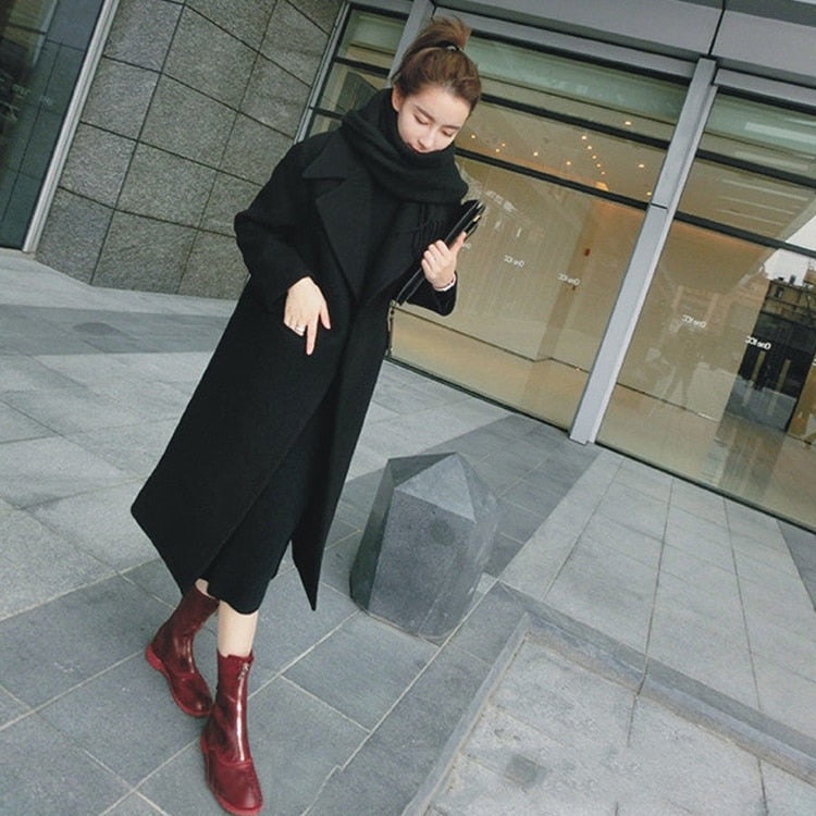 New Thicken Wool Long Coat 