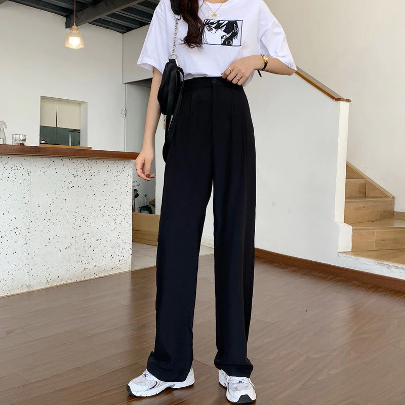 High Waist Elegant Long Office Pants – Tomscloth