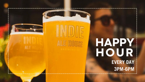 Happy Hour every day (when we're open) from 3pm-6pm! $7 beers and $10 bar snacks.