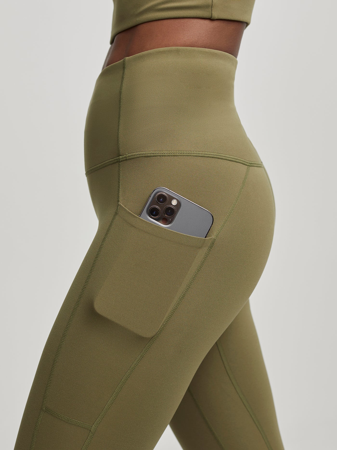 Varley Lets Go Pocket 25 Legging Olive Snake VAR00760 - Free Shipping at  Largo Drive