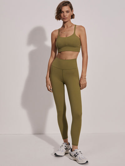 Alisha V Waistline Colorblock Legging in Beige