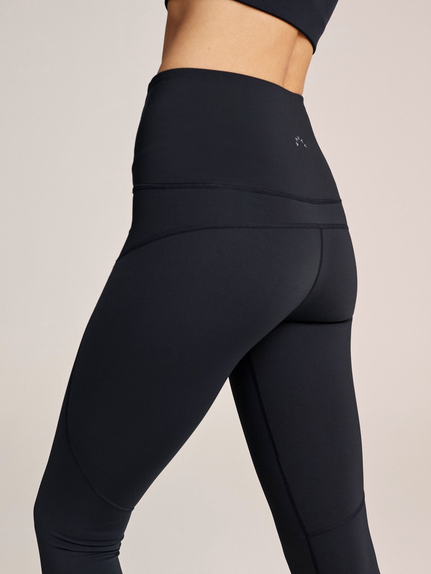 Wesley in Black | Super High-Rise 7/8 Length Legging with Reflective ...