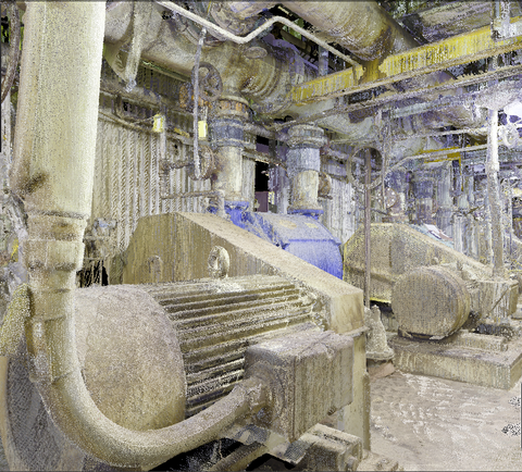 3D laser scan of paper mill