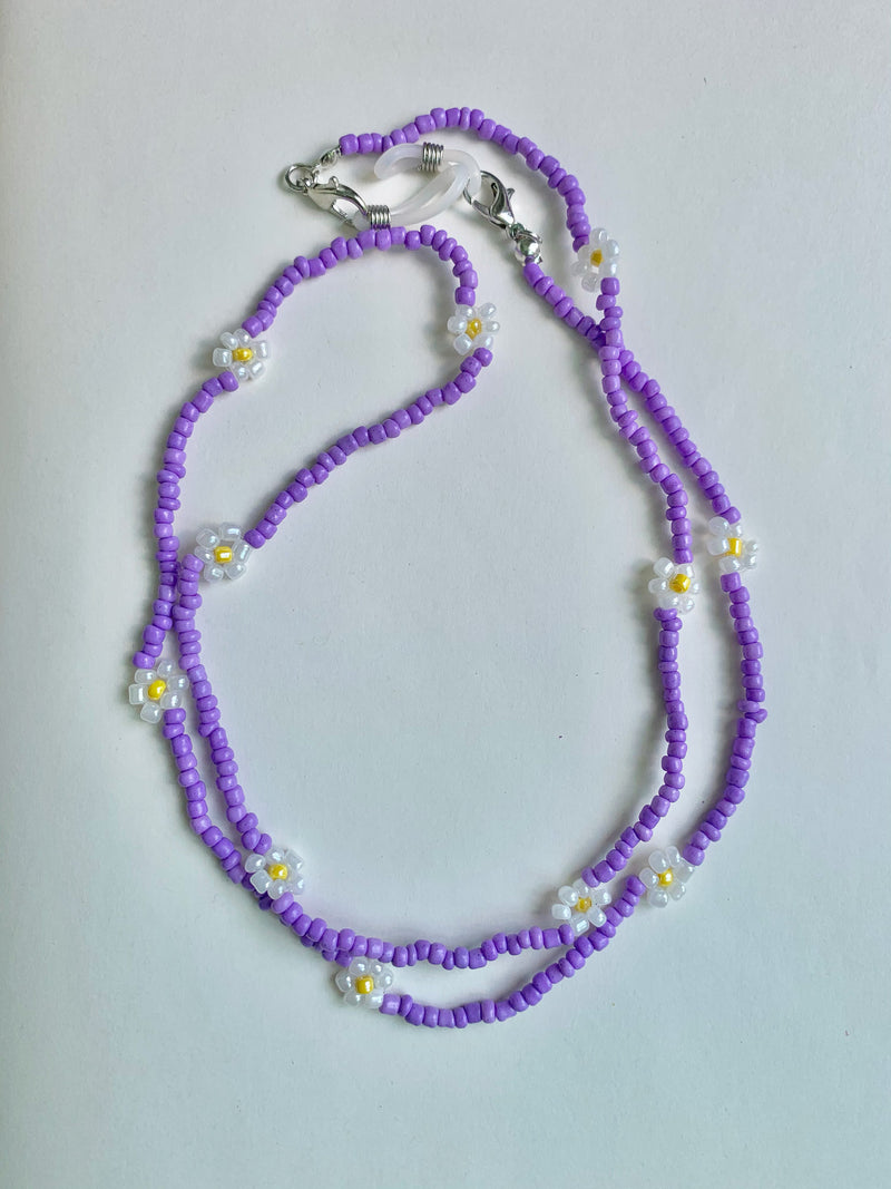 Beaded Mask Chain - Purple – Gabi The Label