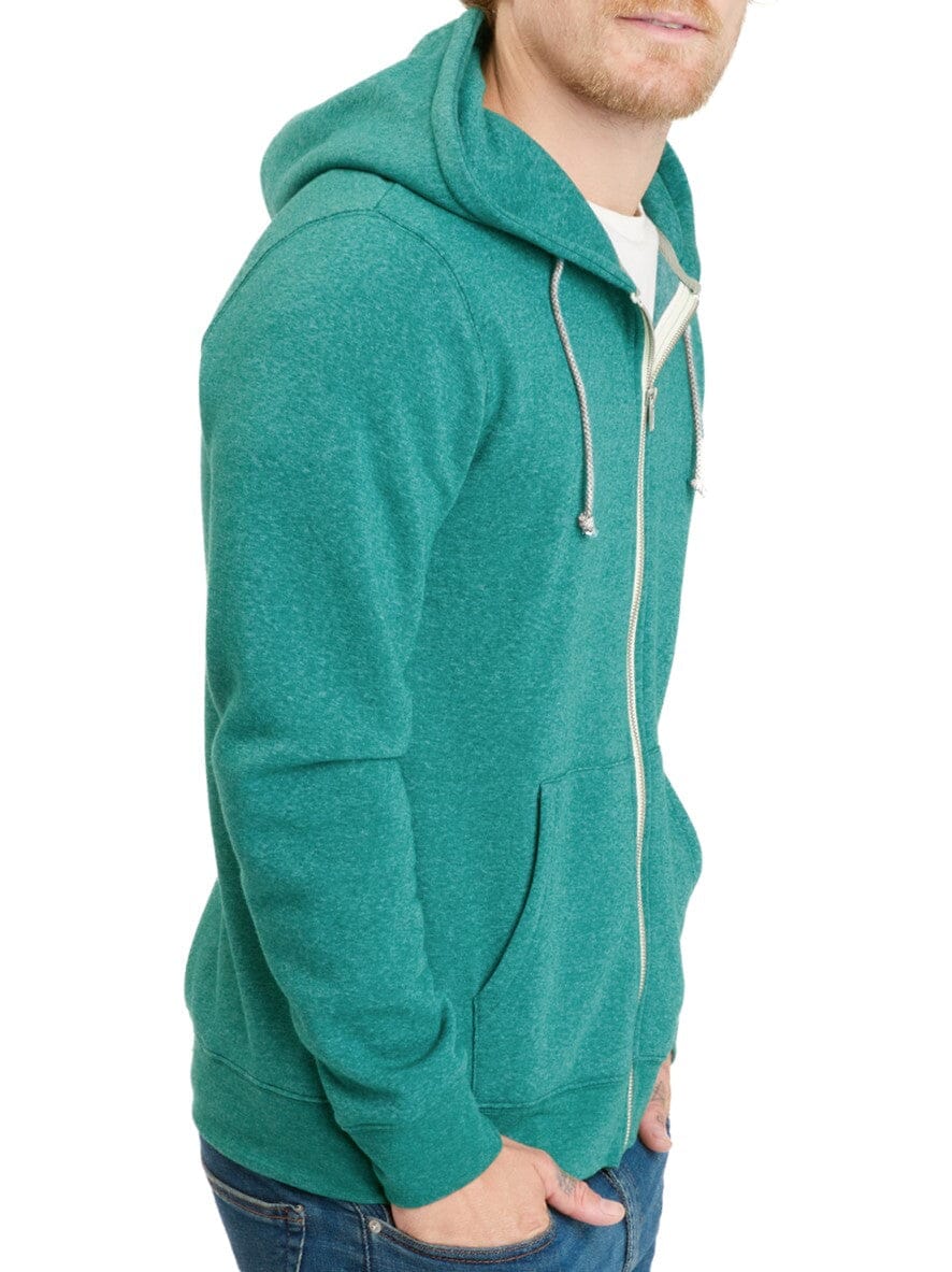 Triblend Fleece Zip Hoodie Mens Outerwear Sweatshirt Threads 4 Thought 