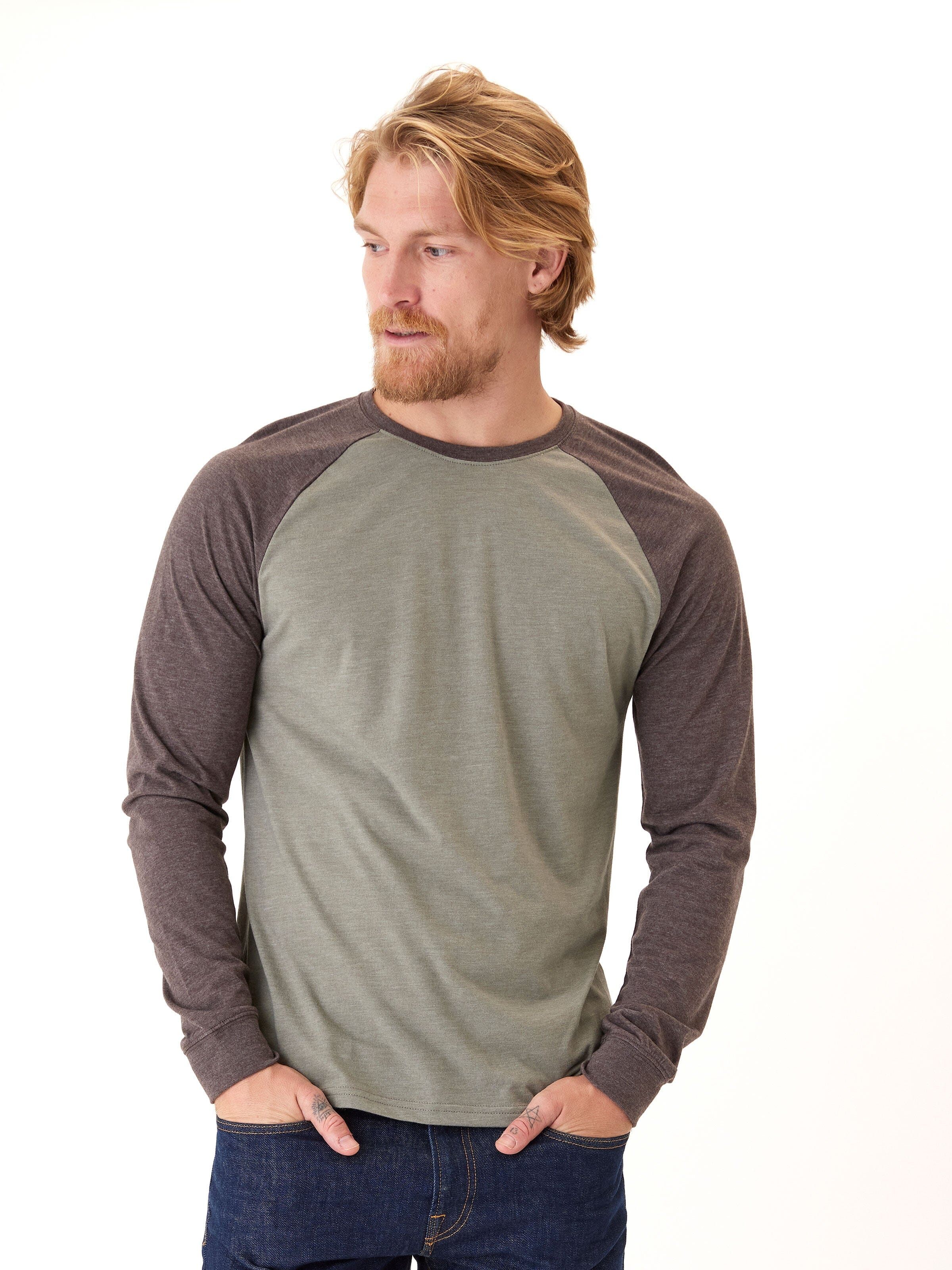 Tree Raglan Sweatshirt Triblend – Macular Adventure Co.