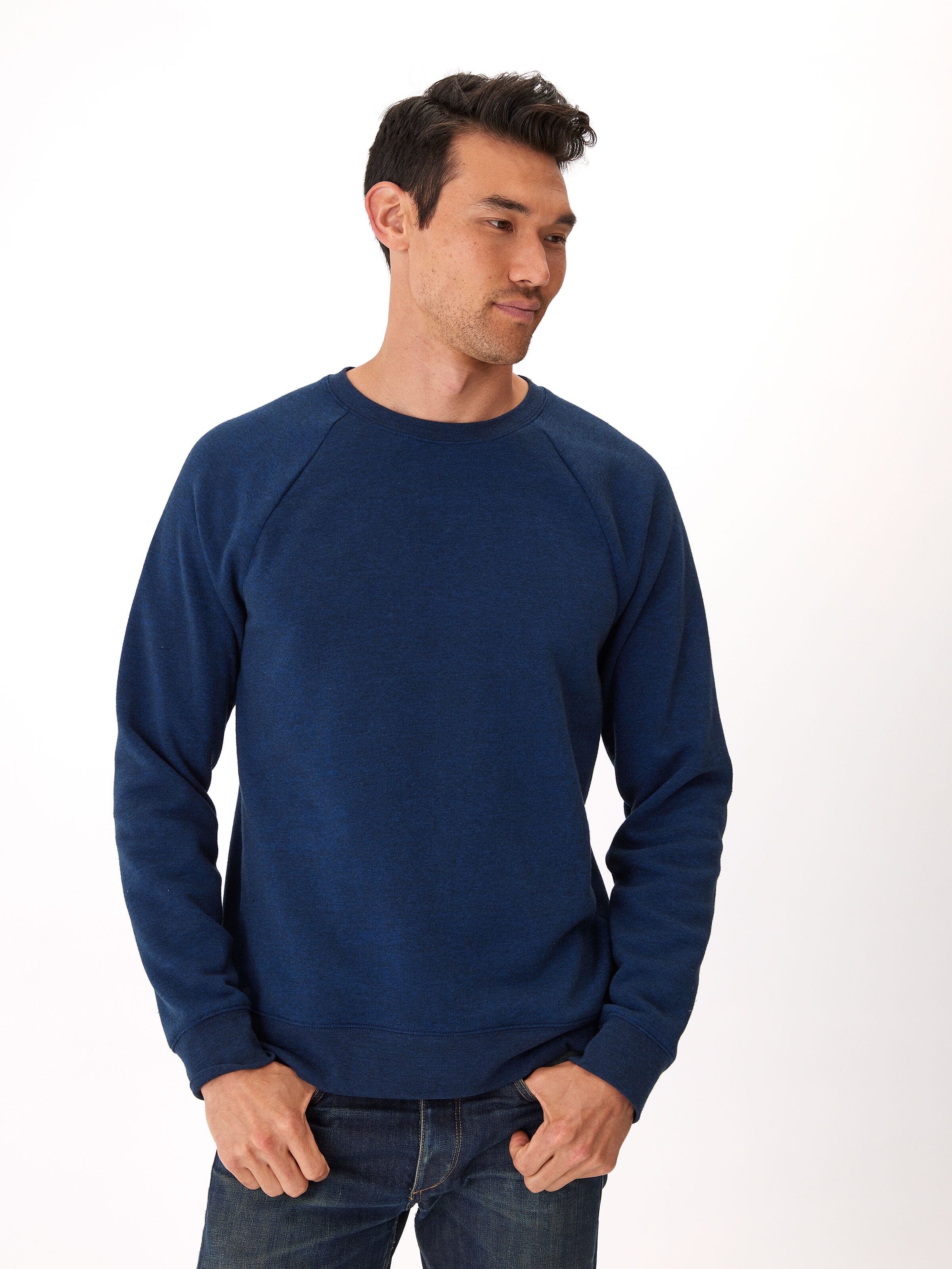 Triblend Long Sleeve Raglan Sweatshirt Mens Outerwear Sweatshirt Threads 4 Thought 