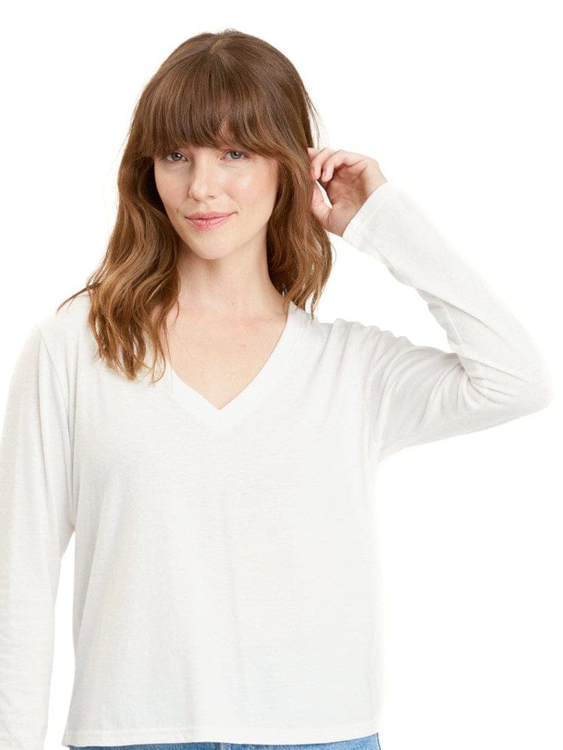 Ada Triblend Long Sleeve V-Neck Tee Womens Tops Long Threads 4 Thought 