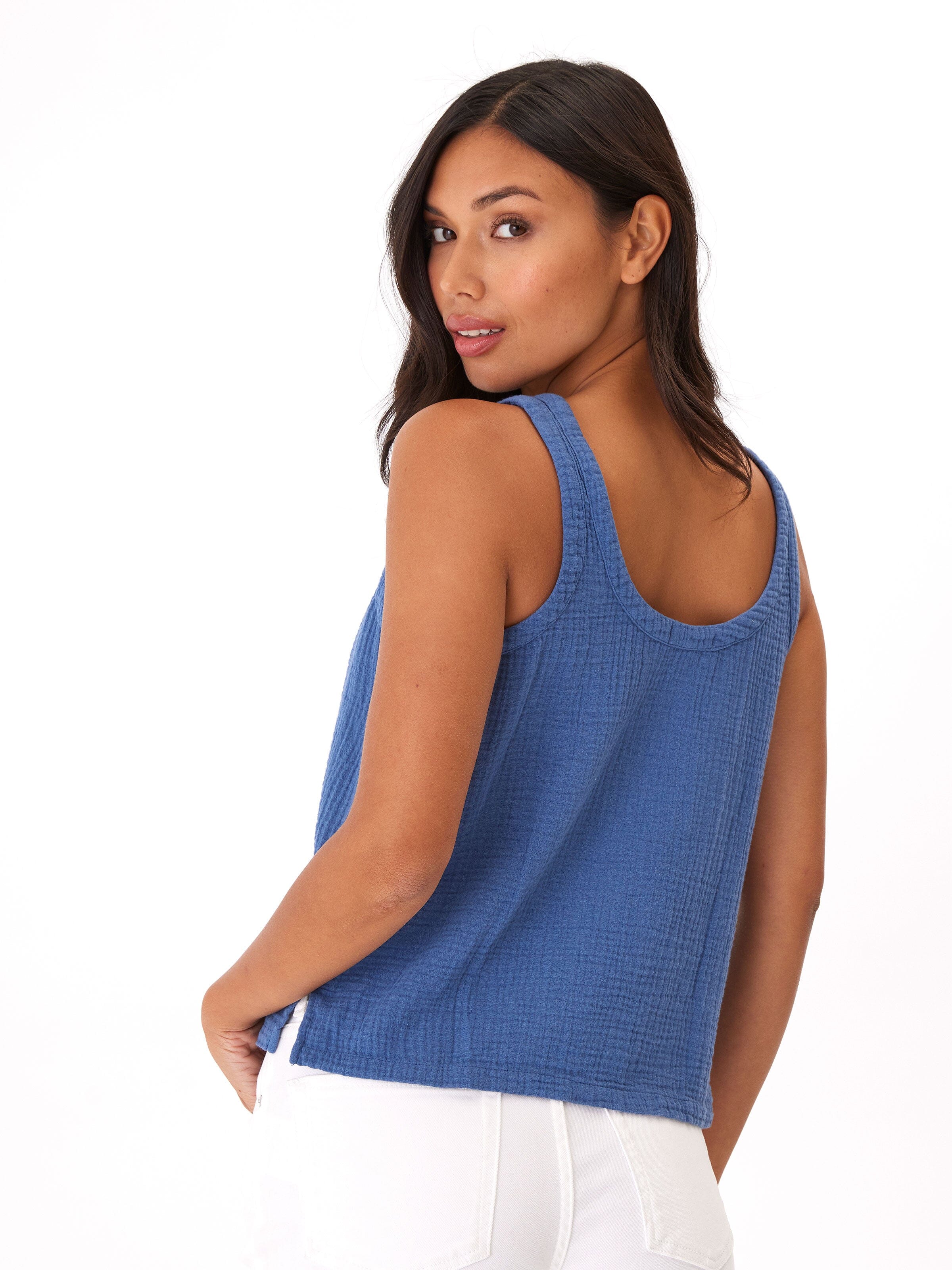 Syrena Gauze Tank Womens Tops Tanks Threads 4 Thought 