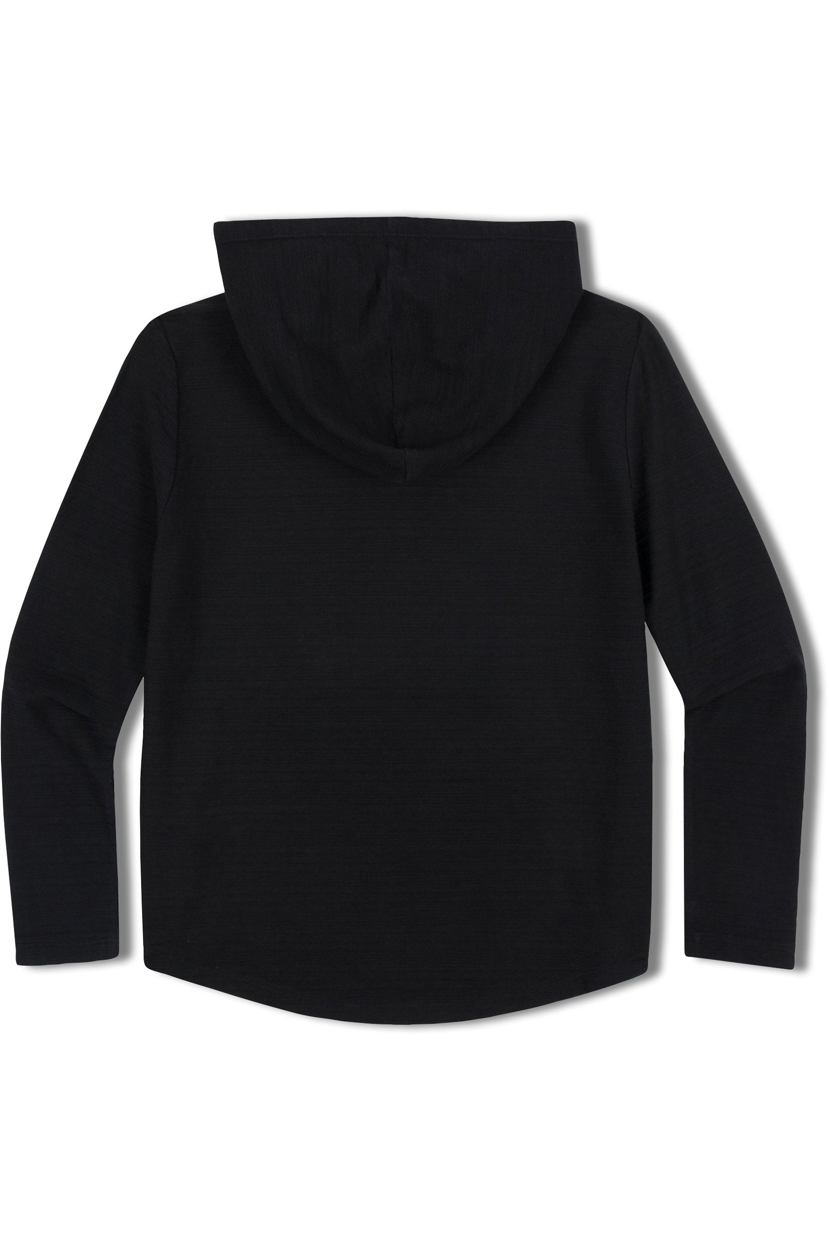 Triblend Breton Half Zip Hoodie in Heather Black – Threads 4 Thought