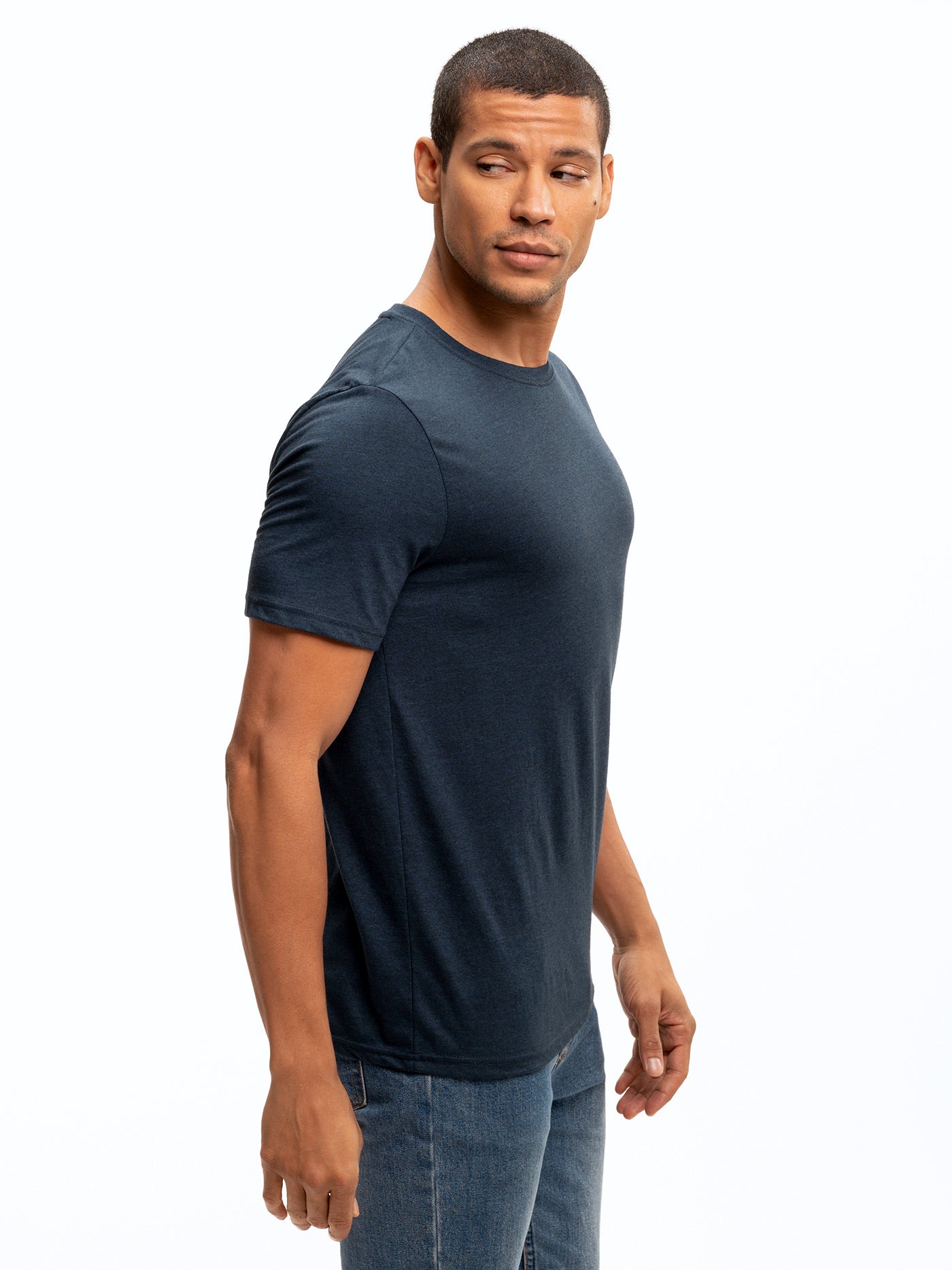 Triblend Crew Neck Tee in Heather Grey – Threads 4 Thought