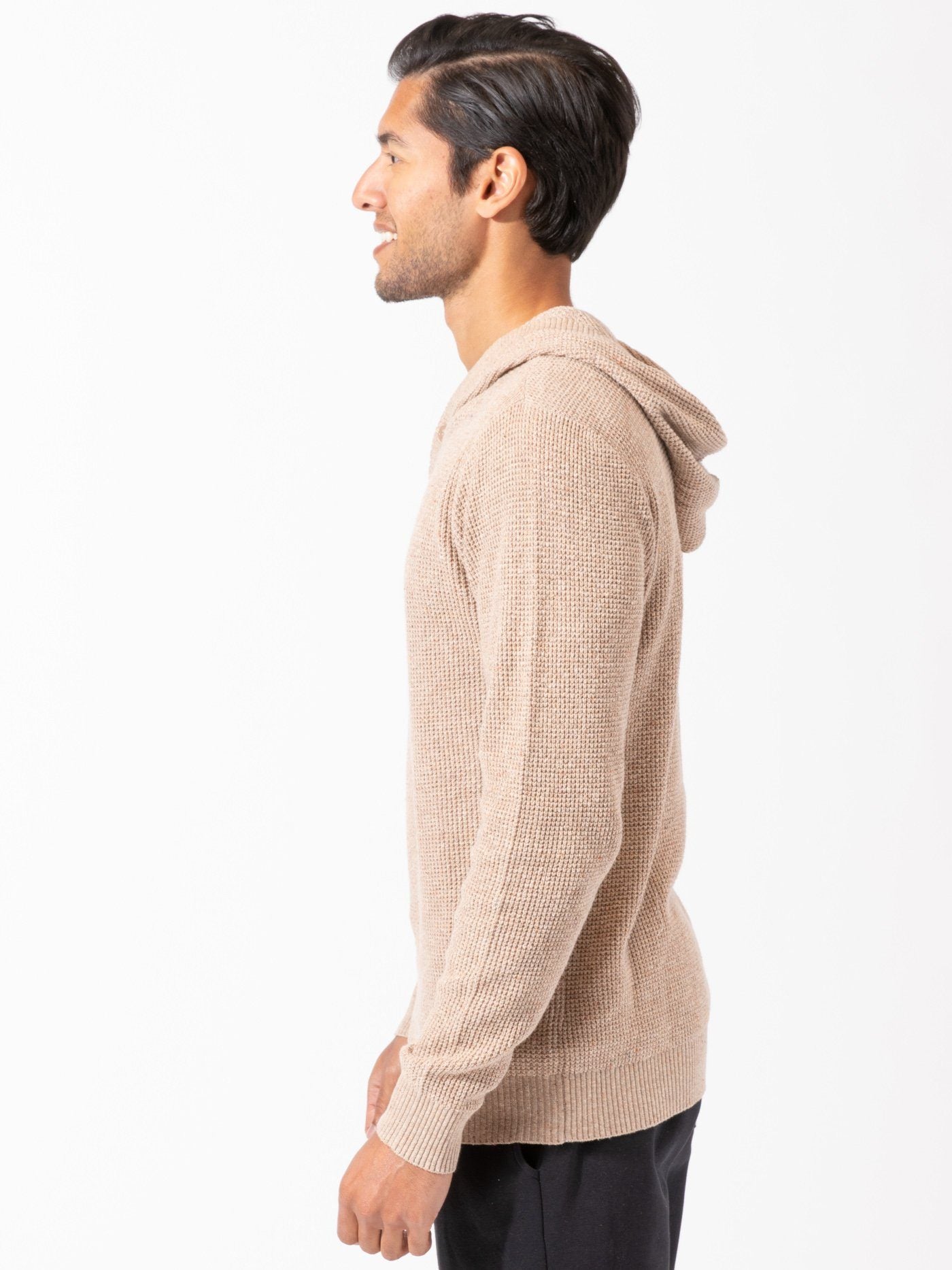 Solid Colour Waffle Knit Henley – Stroked Ego