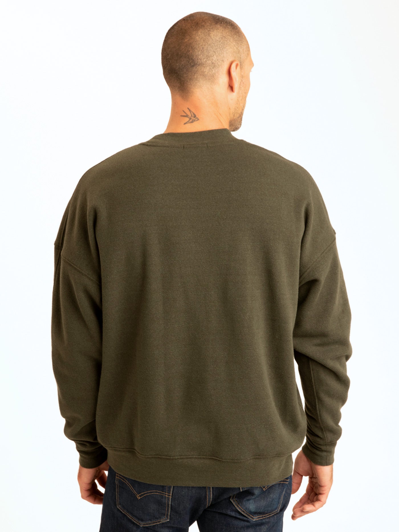 Unisex Sueded Drop Shoulder Sweatshirt