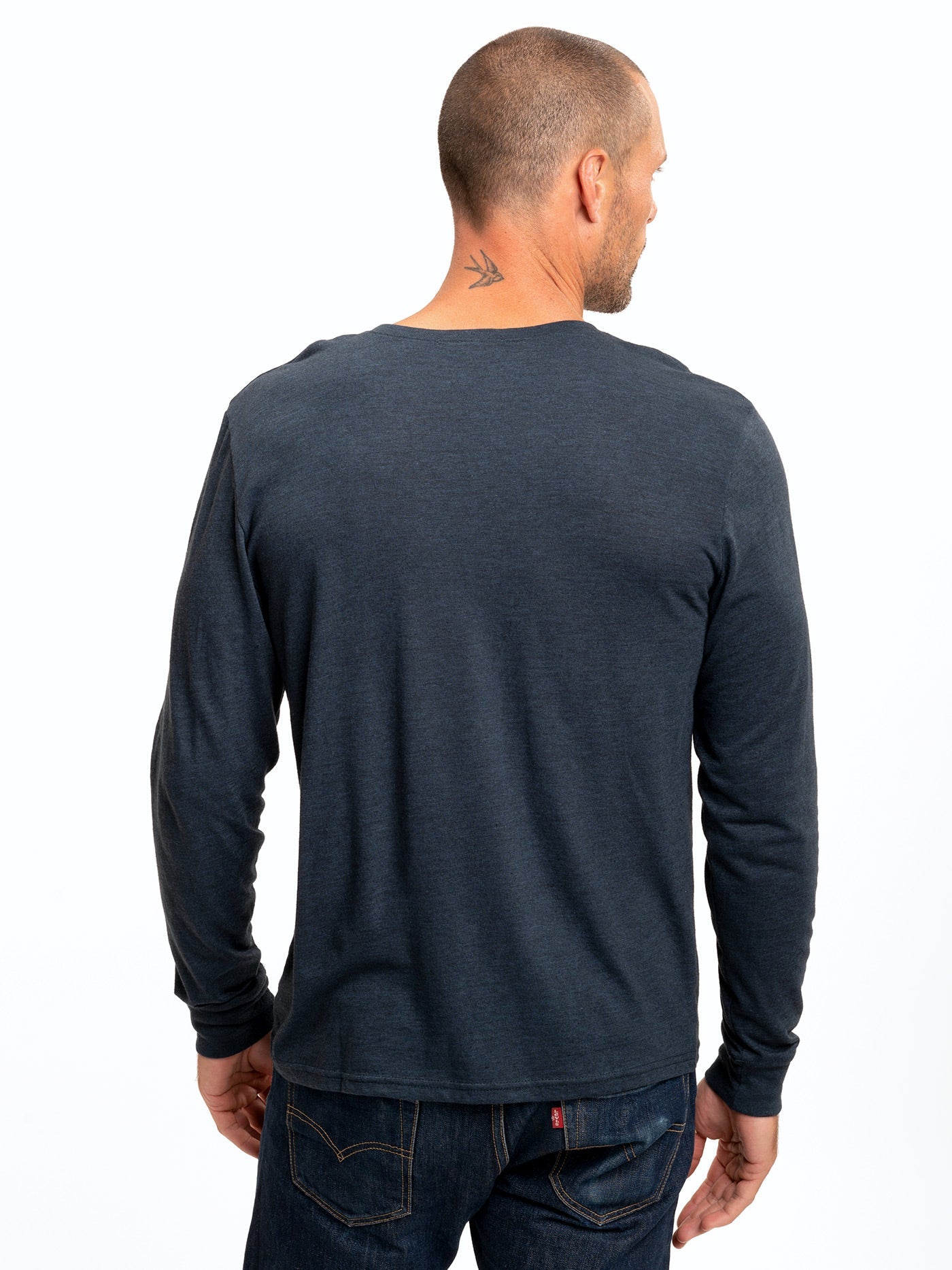 Triblend Long Sleeve Henley Mens Tops Tshirt Long Threads 4 Thought 