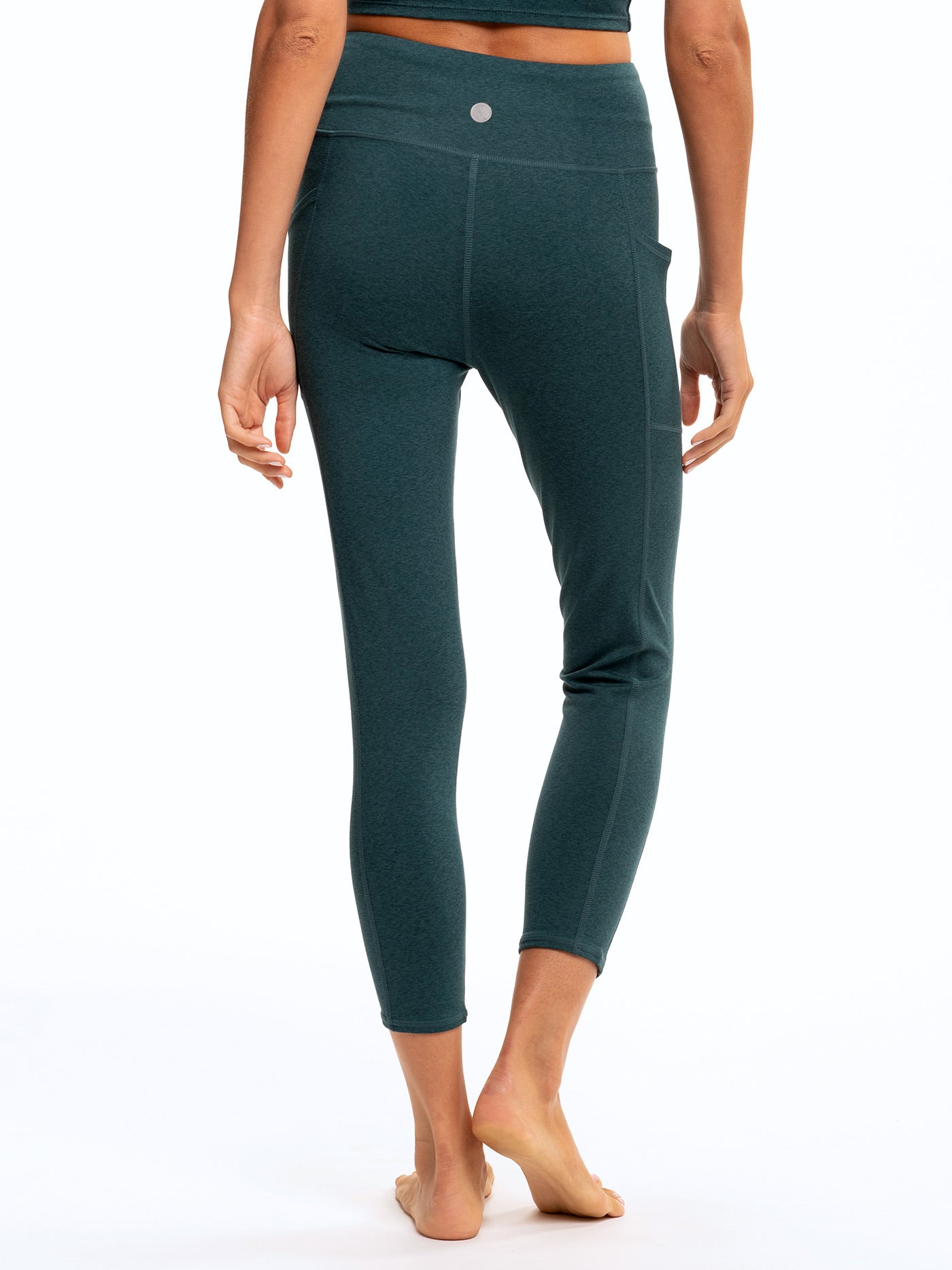 prAna Becksa 7/8 Legging Pants, Sage Heather, Small, — Womens