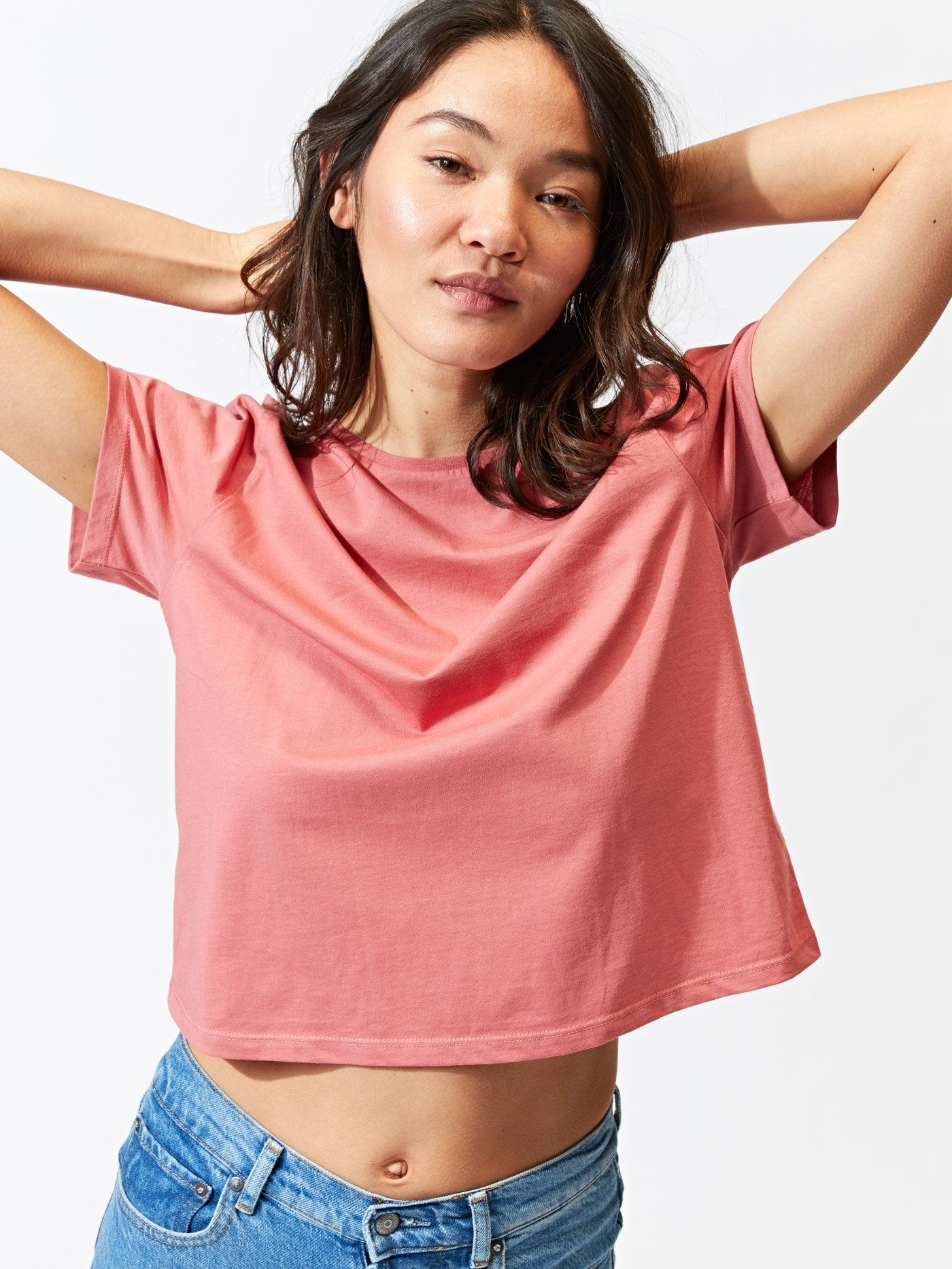 Invincible Cropped Crew Tee Womens Tops Tee Threads 4 Thought