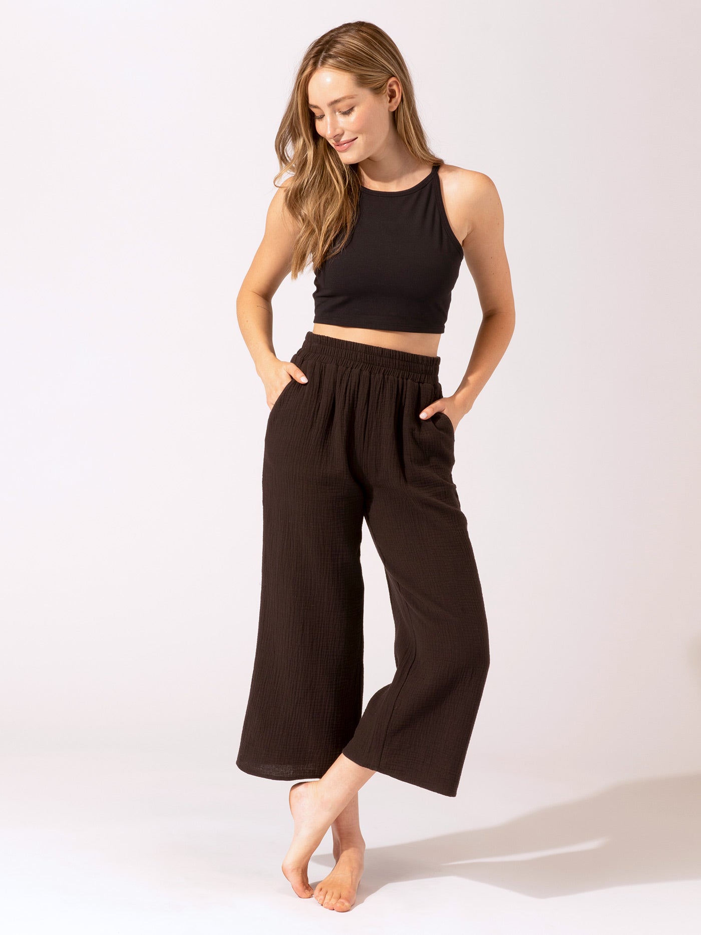 Ivanna Gauze Wide Leg Pant – Threads 4 Thought