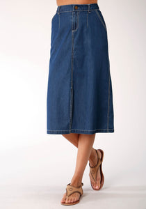 Studio West- Summer Solstice Swest Womens Skirt 00229 5.5 Ounce Denim Straight Skirt