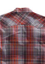 Tin Haul Collection Tinhaul Mens Long Sleeve Shirt 8891 Red Grey Plaid