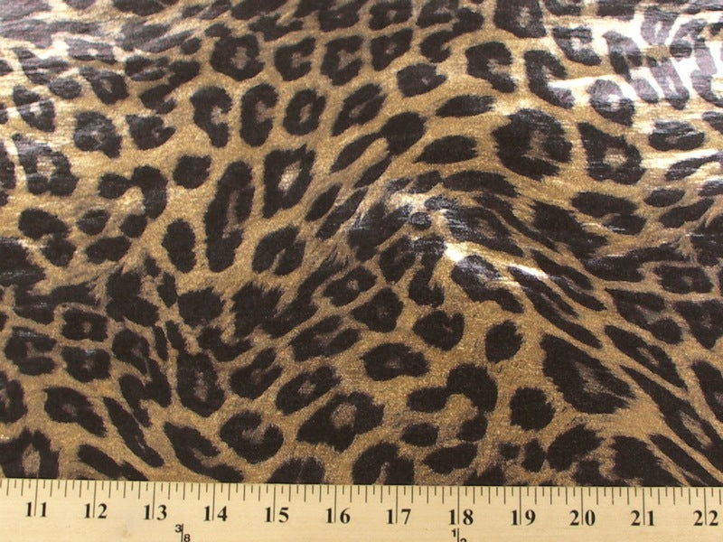 Gold Teal Black Jaguar Metallic Spandex SP-19 | SY Fabrics
