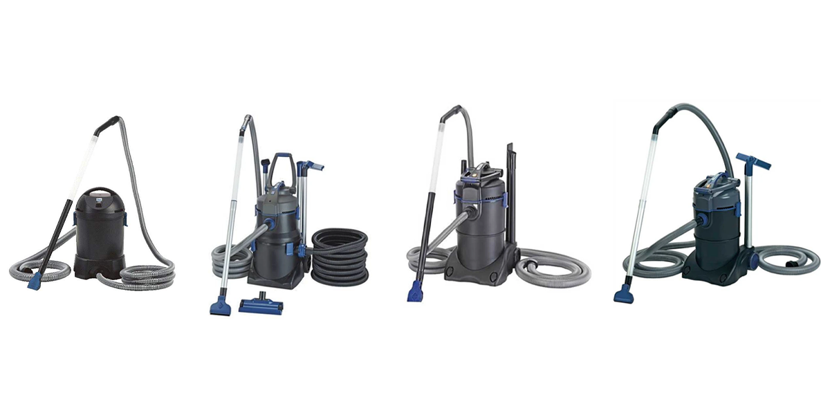 The different vacuum cleaners of the Pondovac series, by Oase Living Water