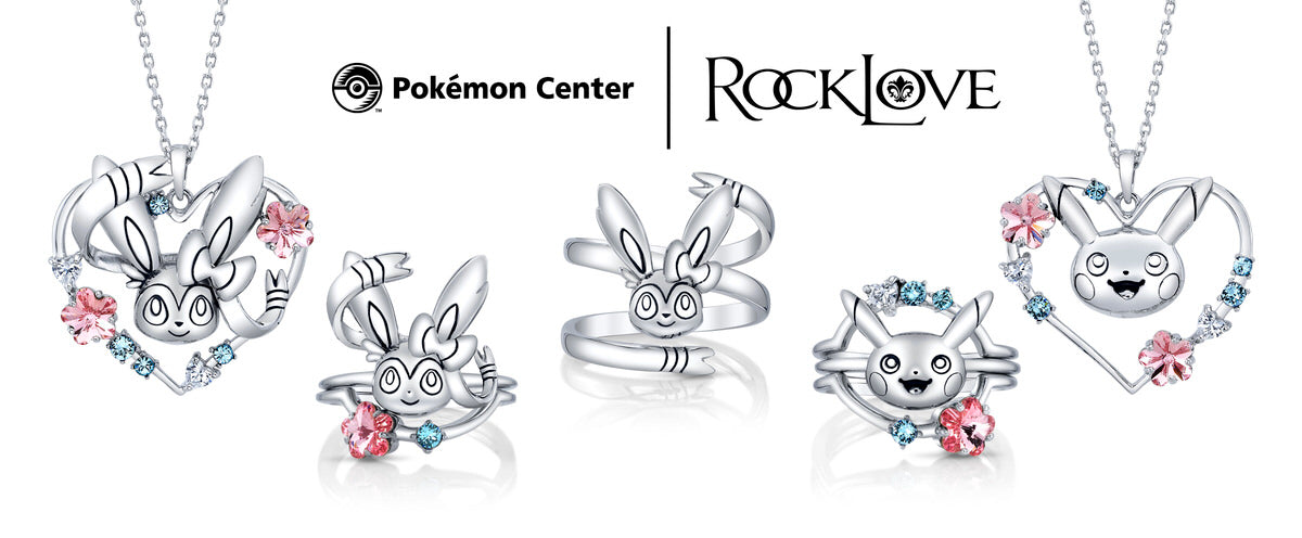 Pokémon Center × RockLove: Pikachu & Mew Admiration Pendant Necklace