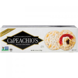 Capeachio's Peppercorn & Poppy Water Crackers
