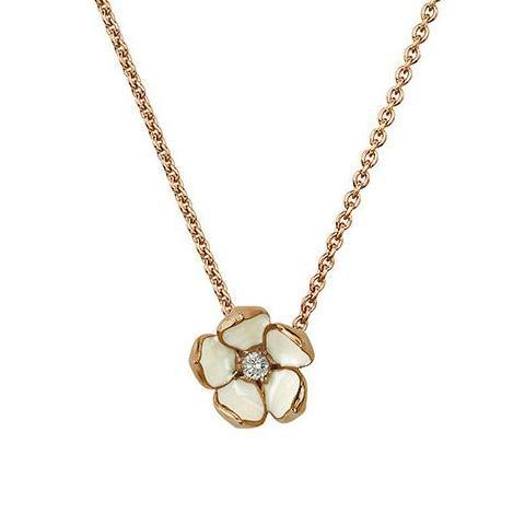 Shaun Leane Cherry Blossom Rose Gold Vermeil Diamond Large Necklace