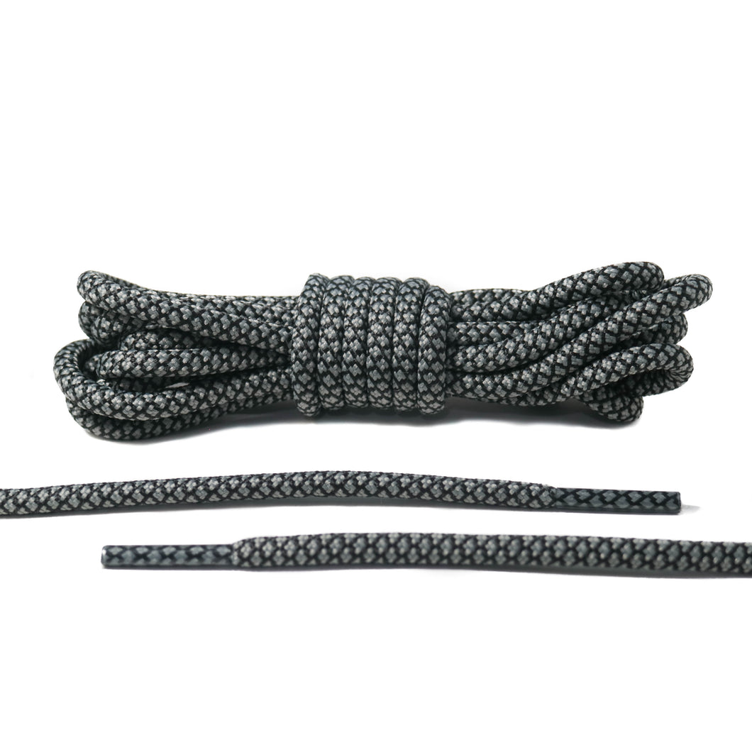 Black and Light Gray Rope Laces – Hyperlaces