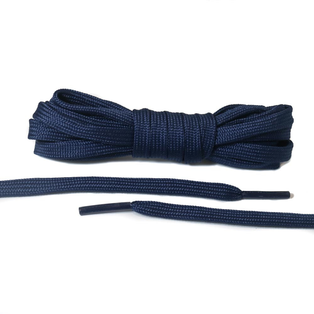 navy blue flat shoelaces