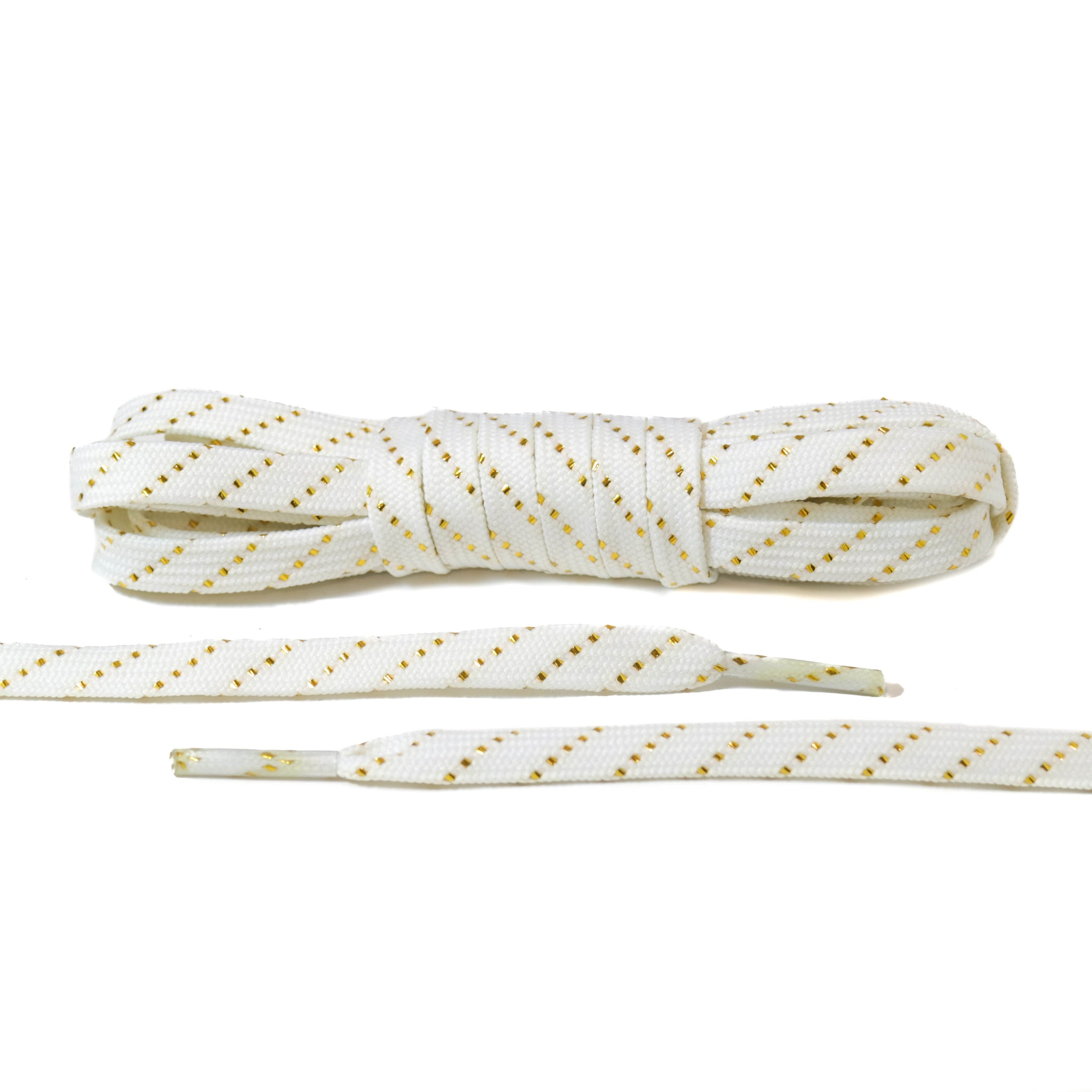 Gold Striped Flat Laces – Hyperlaces