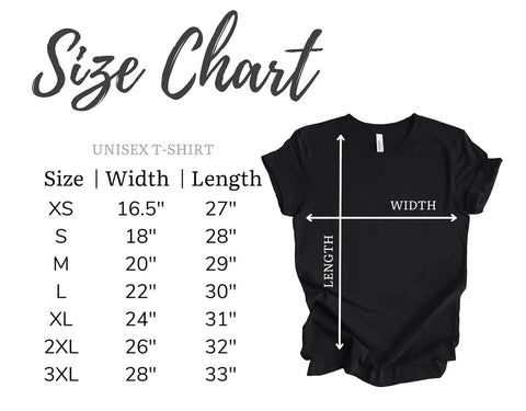 T-Shirt Sizing Chart – Swamp Cracker Outdoor Apparel