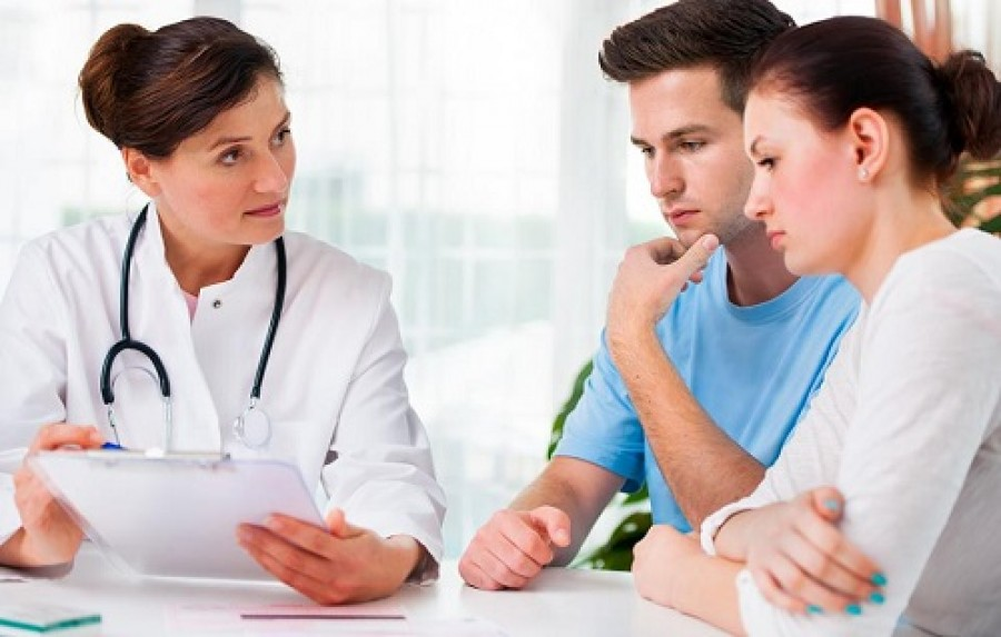 couple talking to there doctor