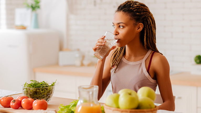 Women drinking water