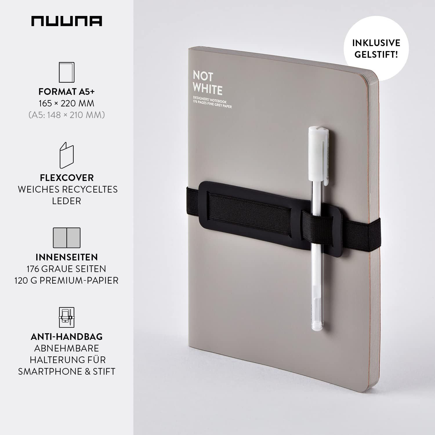 Nuuna Notebook Not White L Light GREY-image-2