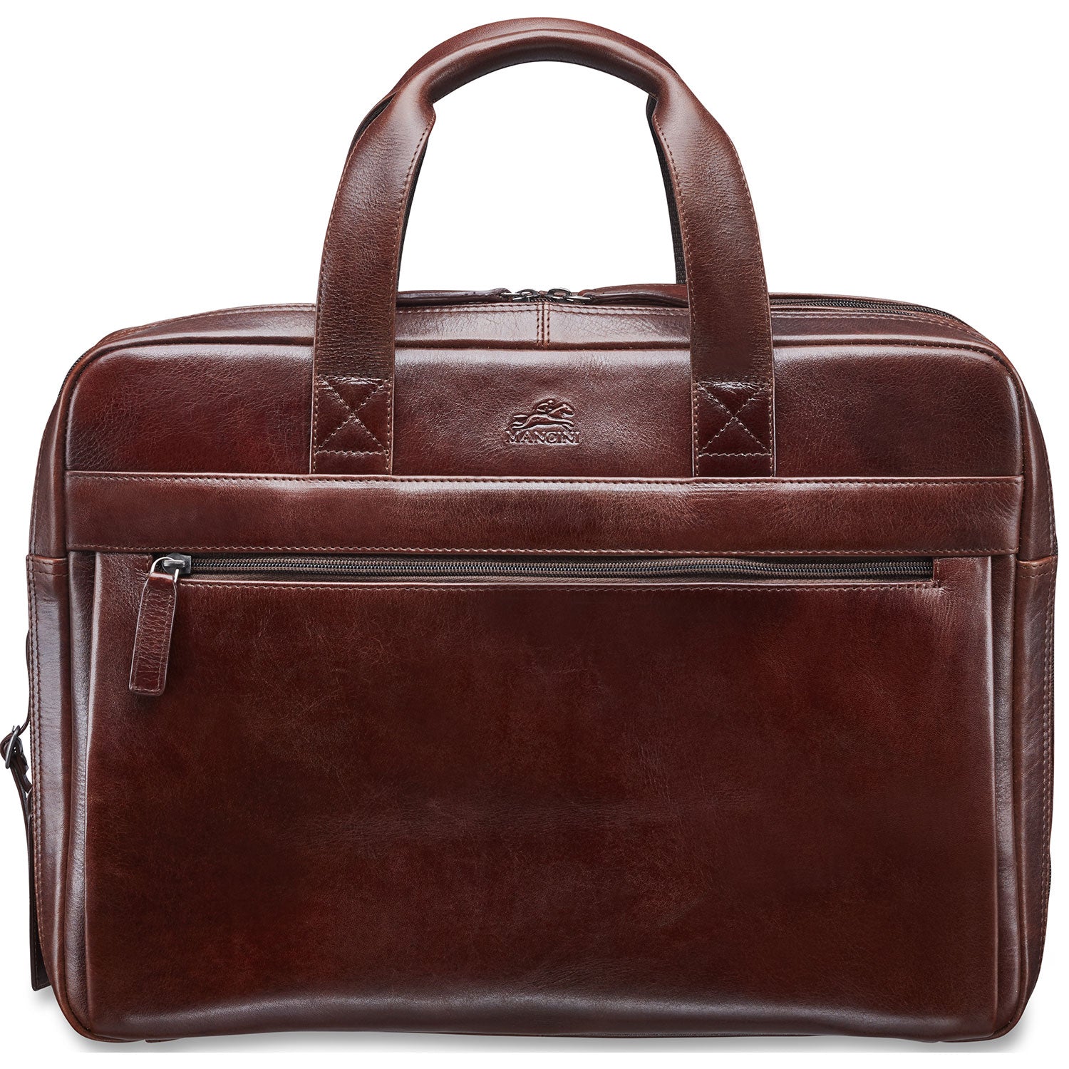 Leather laptop bag 1-compartment