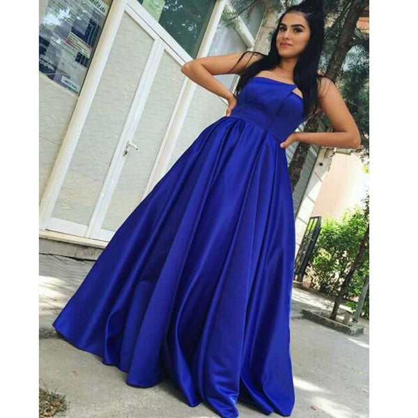 long blue gown designs