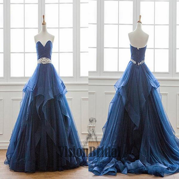 blue princess dress prom