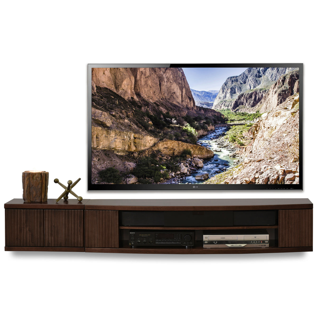 Tuscany Contemporary Curve Wall Mounted TV Cabinet