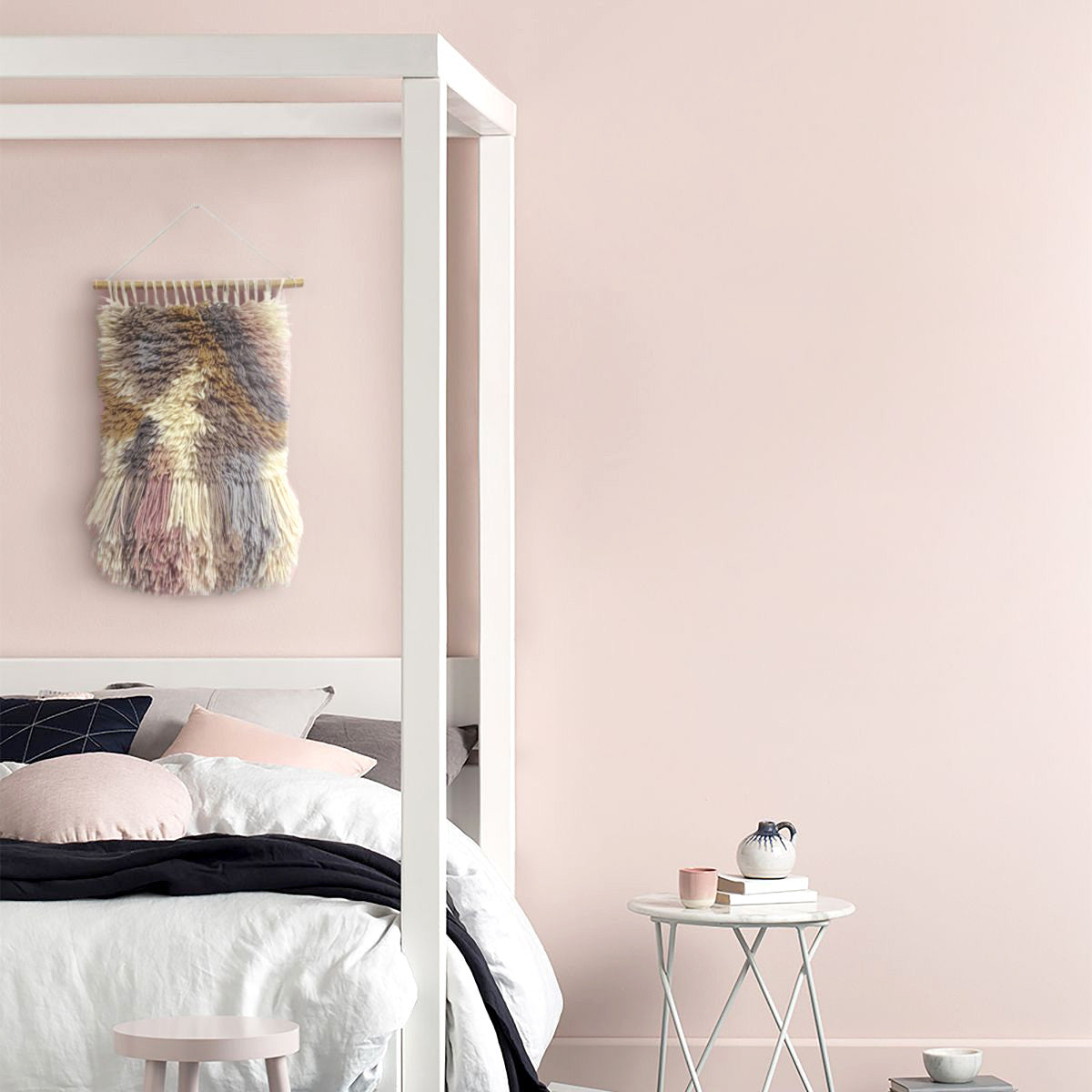 Shag Wall Art Tapestry Pink Ivory Blue Gray Woodwaves