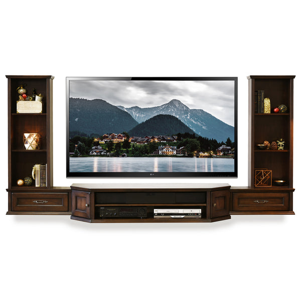 Transitional Wall Mount Floating TV Stand Entertainment 