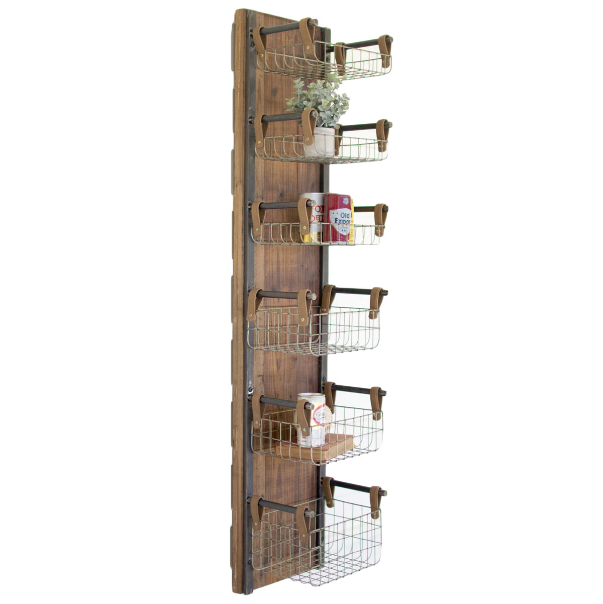 Floating Wall Mount Industrial Modern Cage Wine Bar Liquor Cabinet