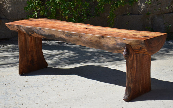 Reclaimed Log Bench - Woodwaves