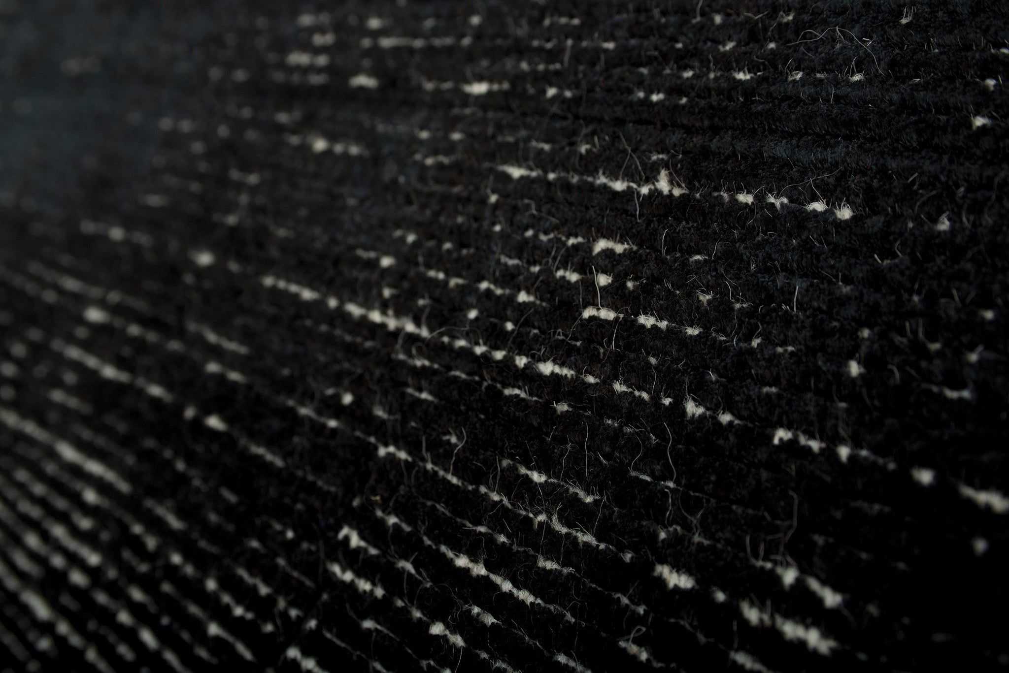 Faded Black and White Wool Area Rug Woodwaves