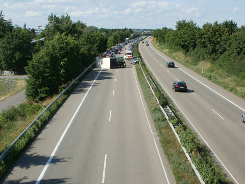 Truck tip over accident