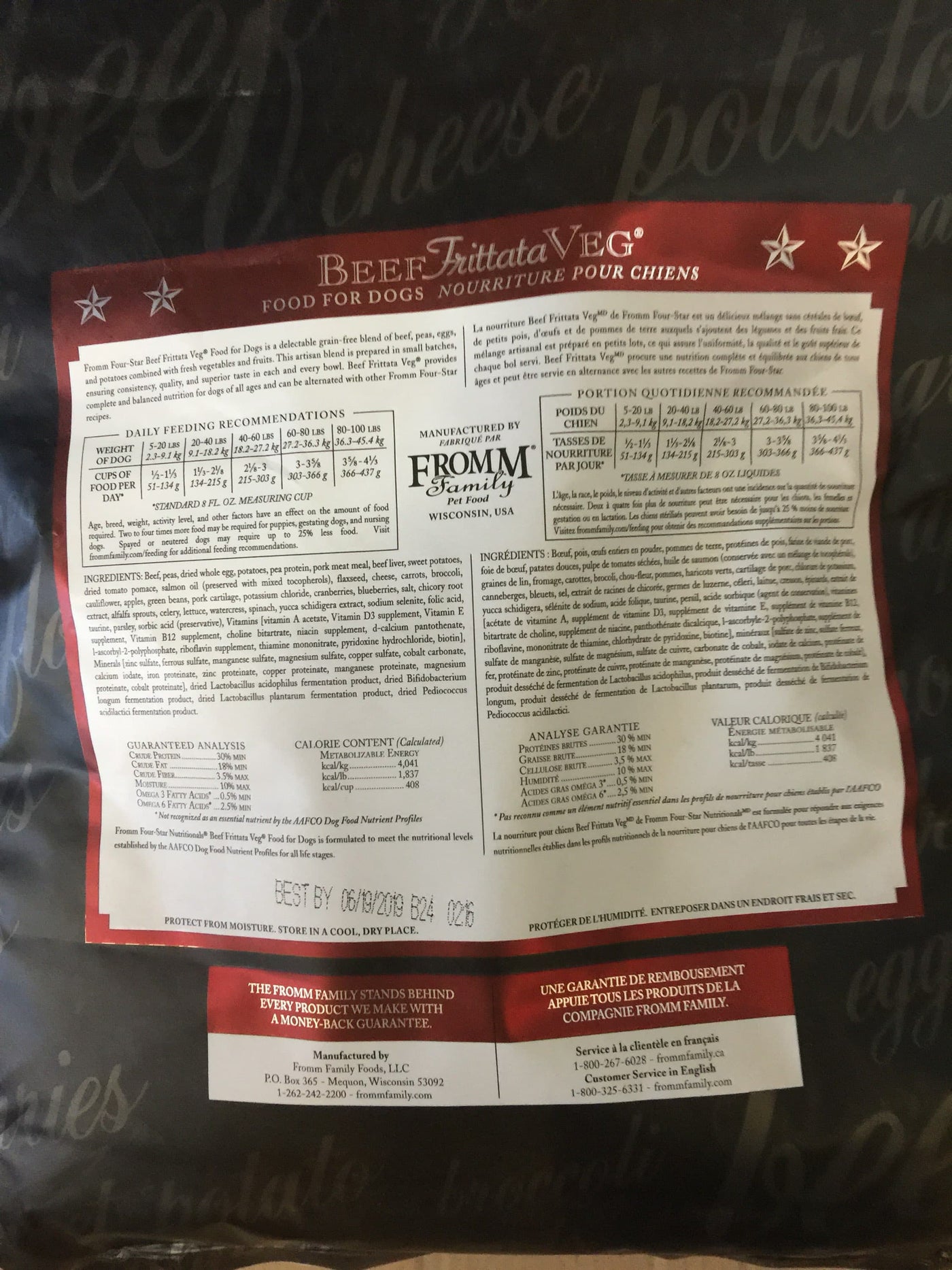 fromm dog food nutrition