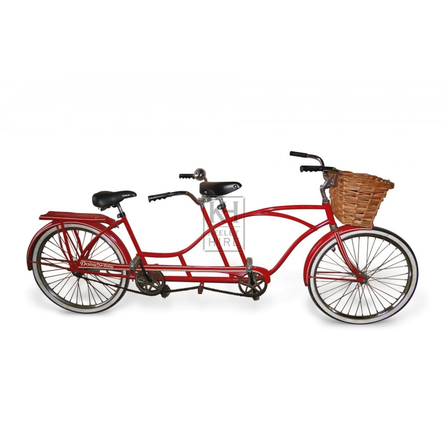 red tandem bike